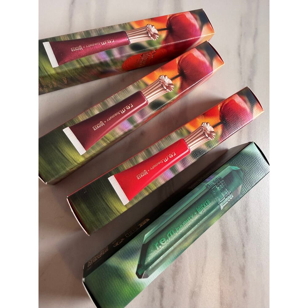 Lot 4 REM r.e.m Beauty Wicked Lip Gloss & So Popular Ph adaptive Lip Oil NEW - Picture 3 of 6